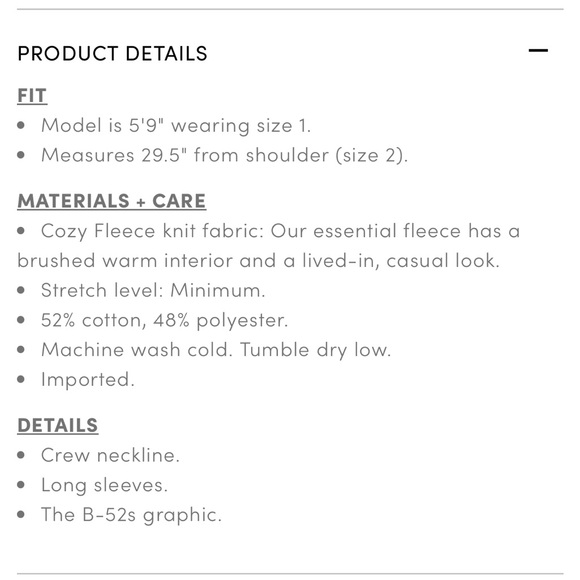 NWT Torrid x B-52’s Cozy Fleece Sweatshirt - Picture 4 of 10